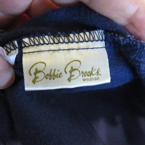 Vintage Bobbie Brooks 100% cotton Woman 22W Corduroy Pull-On Pants Navy Blue - Picture 3 of 6